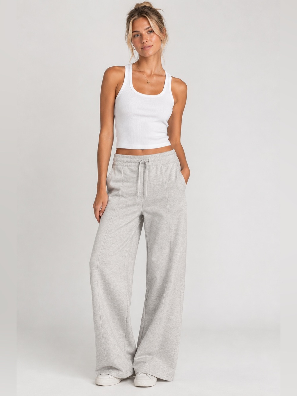 90 Degree By Reflex Wide-Leg Pant in Shadow Rock